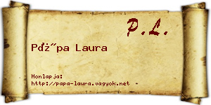 Pápa Laura névjegykártya